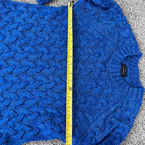 Lucky Brand Quinn Cable Pullover Sweater in Princess Blue, Medium - Retail $99 - Picture 8 of 10